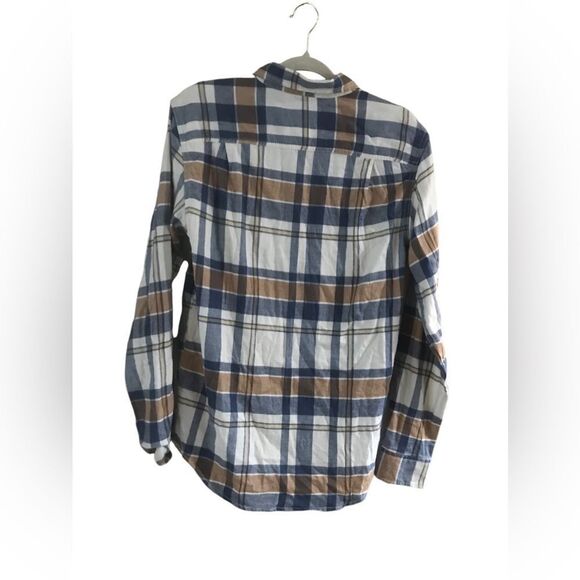 George Small Men's Blue and Brown Flannel Shirt - Picture 8 of 8